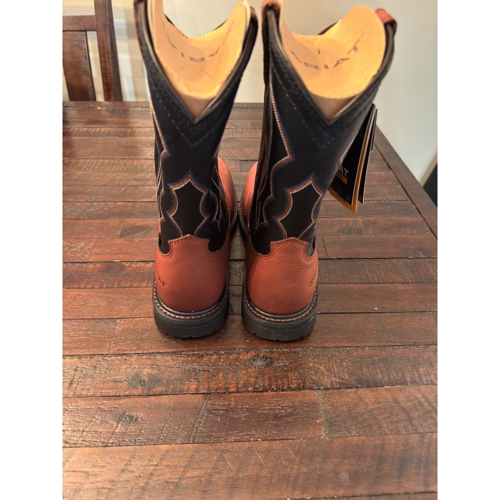 Ariat Mens RigTek H2O Composite Toe Work Boots Oiled Brown Black 10012932 8.5D - Picture 7 of 8